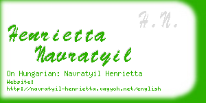 henrietta navratyil business card